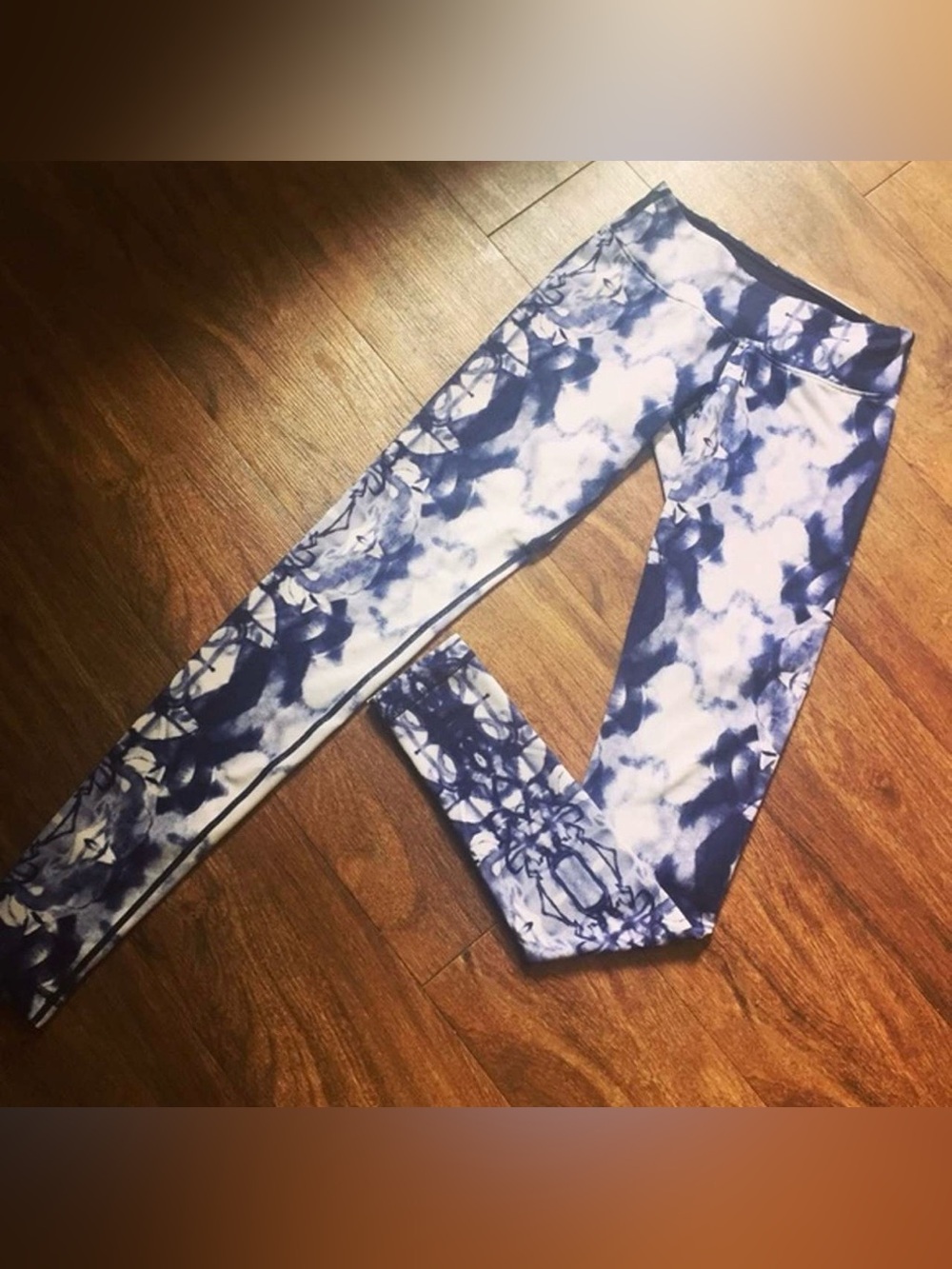 Lululemon Wunder Under Pant Ink Blot Dark Purple White Leggings Size 6